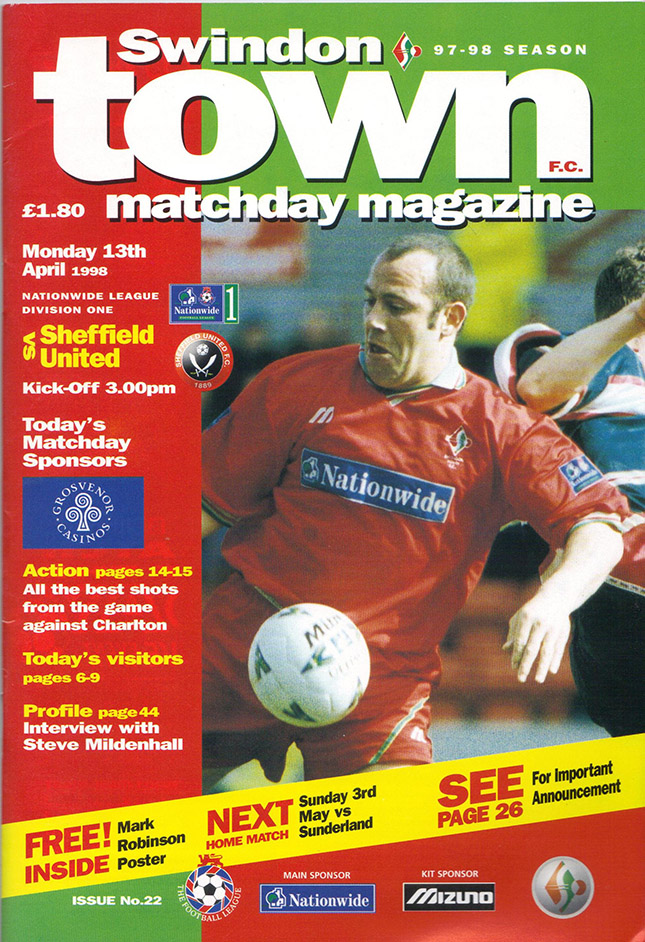 <b>Monday, April 13, 1998</b><br />vs. Sheffield United (Home)